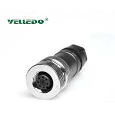 Соединитель клеммный VELLEDQ M12-F08T (розетка) Соединитель клеммный VELLEDQ M12-F08T (розетка)