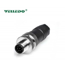 Соединитель клеммный VELLEDQ M12-M08T (вилка) Соединитель клеммный VELLEDQ M12-M08T (вилка)