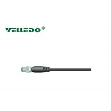 Соединитель кабельный VELLEDQ M8P-M04T-10.0PUR/GY (вилка) Соединитель кабельный VELLEDQ M8P-M04T-10.0PUR/GY (вилка)