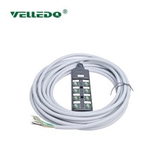 Распределительная коробка VELLEDQ M12-A3-8K4-10.0PUR/GY Распределительная коробка VELLEDQ M12-A3-8K4-10.0PUR/GY